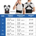 Corretor de postura ajustável para mulheres e homens, alisador de ombro, suporte traseiro completo, alívio da dor superior e inferior